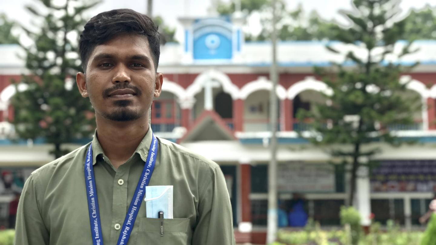 A portrait of a male student in Bangladeshi