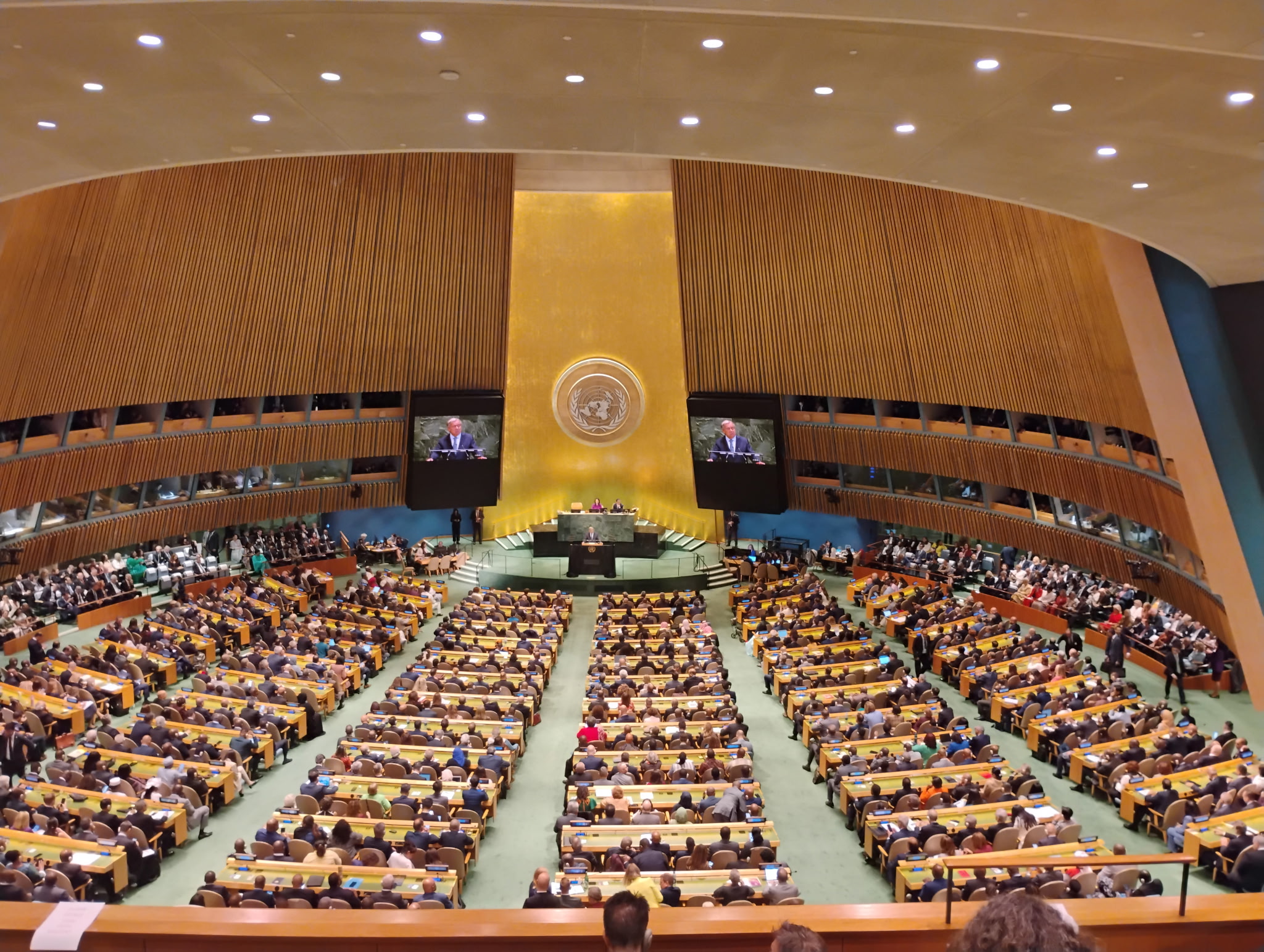 UN Secretary General Antonio Guterres addresses the UN General Assembly on opening day of high level week.