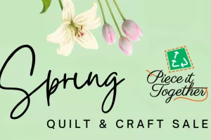 spring quilt and craft sale banner