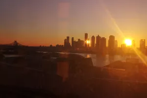 View out the MCC UN office window overlooking UNHQ and the East River