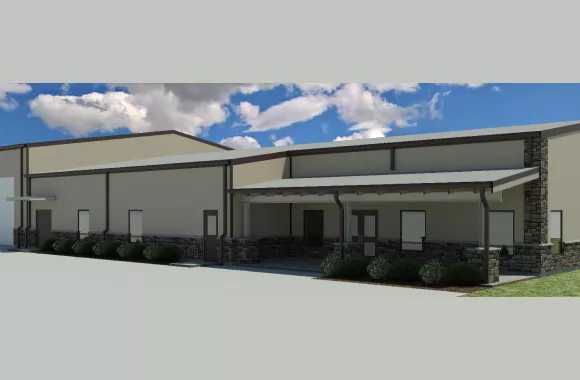 Rendering of the new Material Resources building in Kidron, OH.