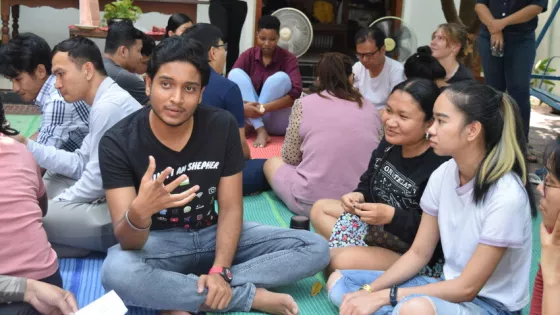 In February 2023, Cambodian IVEP and YAMEN alumni, current participants, and future participants gathered at the MCC Representatives' house in Phnom Penh, Cambodia. 

From left, current YAMEN partic